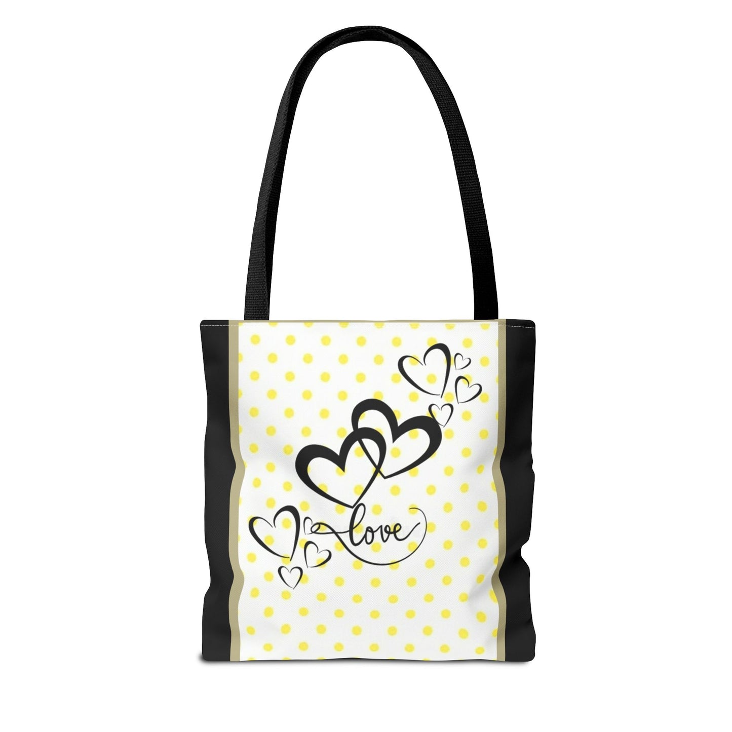 Love Polka Dot Tote Bag - Perfect for Gifts, Shopping, Beach Days, Eco-Friendly Style, Love Expressions