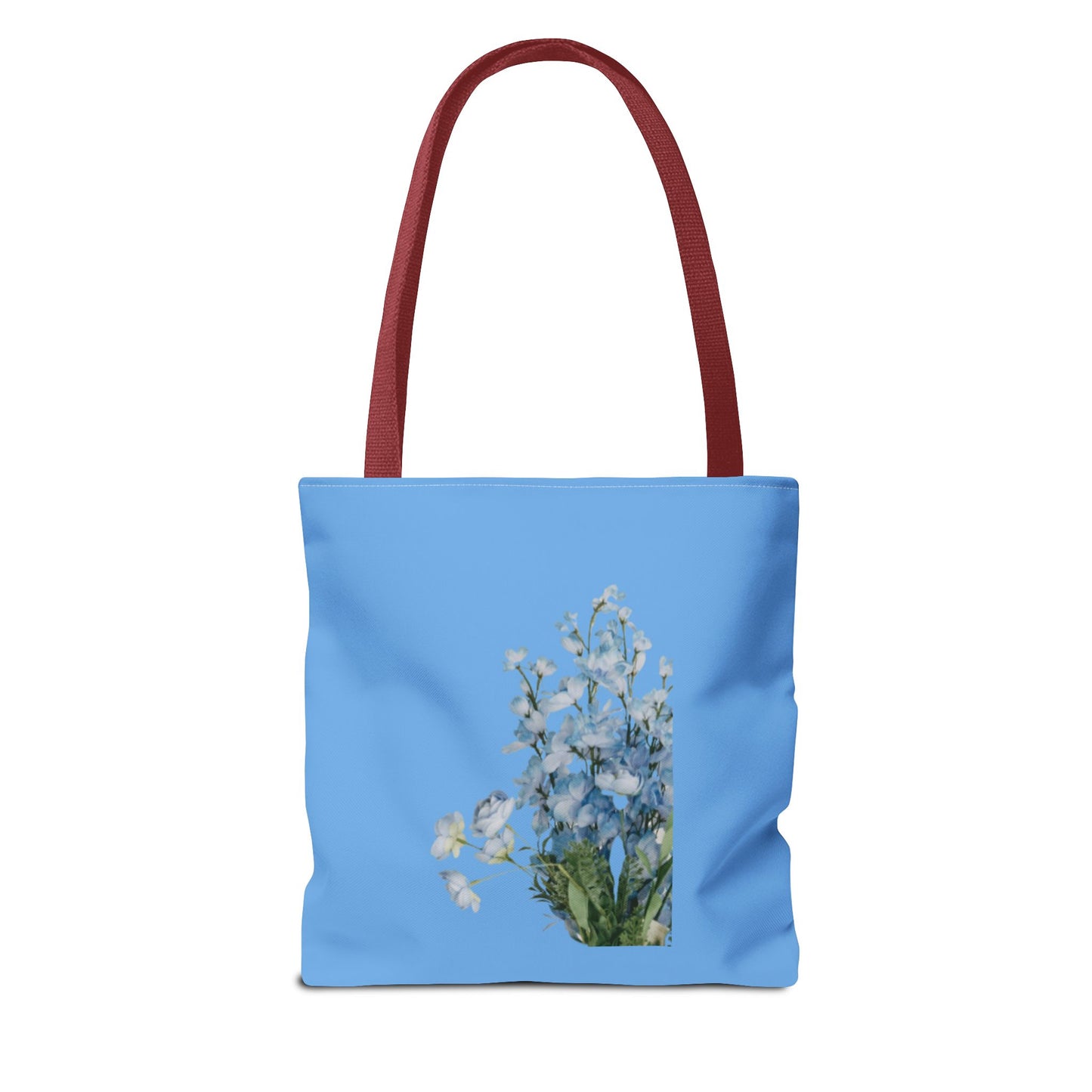 Spring Floral Tote Bag, Blue Flower Tote, Eco-Friendly Shopping Bag, Beach Bag, Gift for Her, Casual Everyday Use