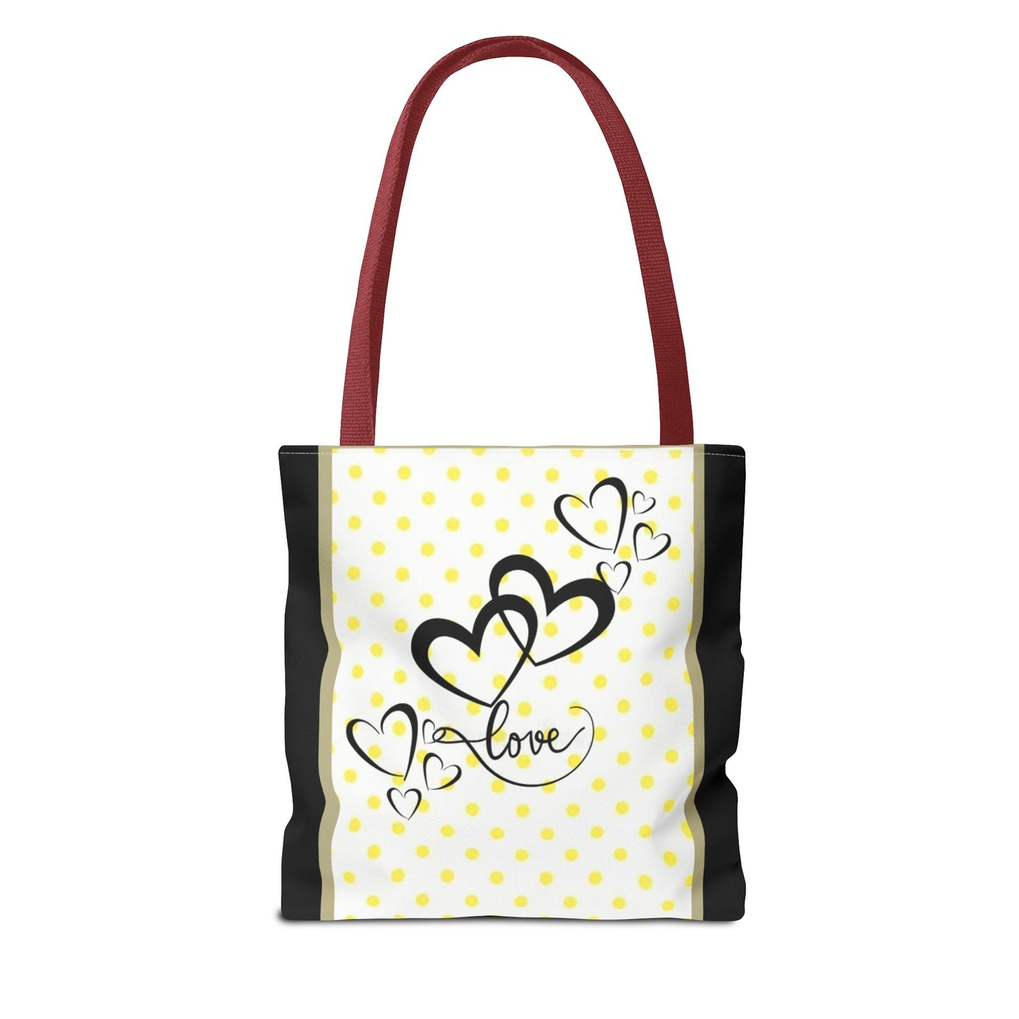 Love Polka Dot Tote Bag - Perfect for Gifts, Shopping, Beach Days, Eco-Friendly Style, Love Expressions