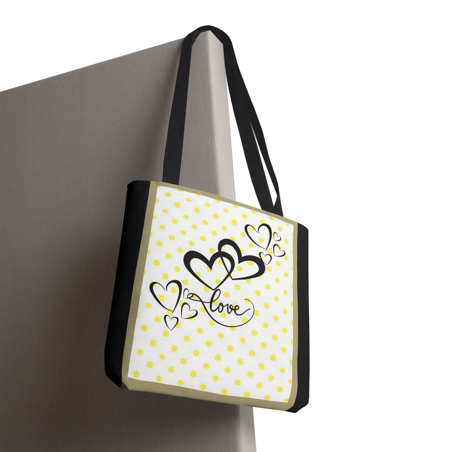 Love Polka Dot Tote Bag - Perfect for Gifts, Shopping, Beach Days, Eco-Friendly Style, Love Expressions