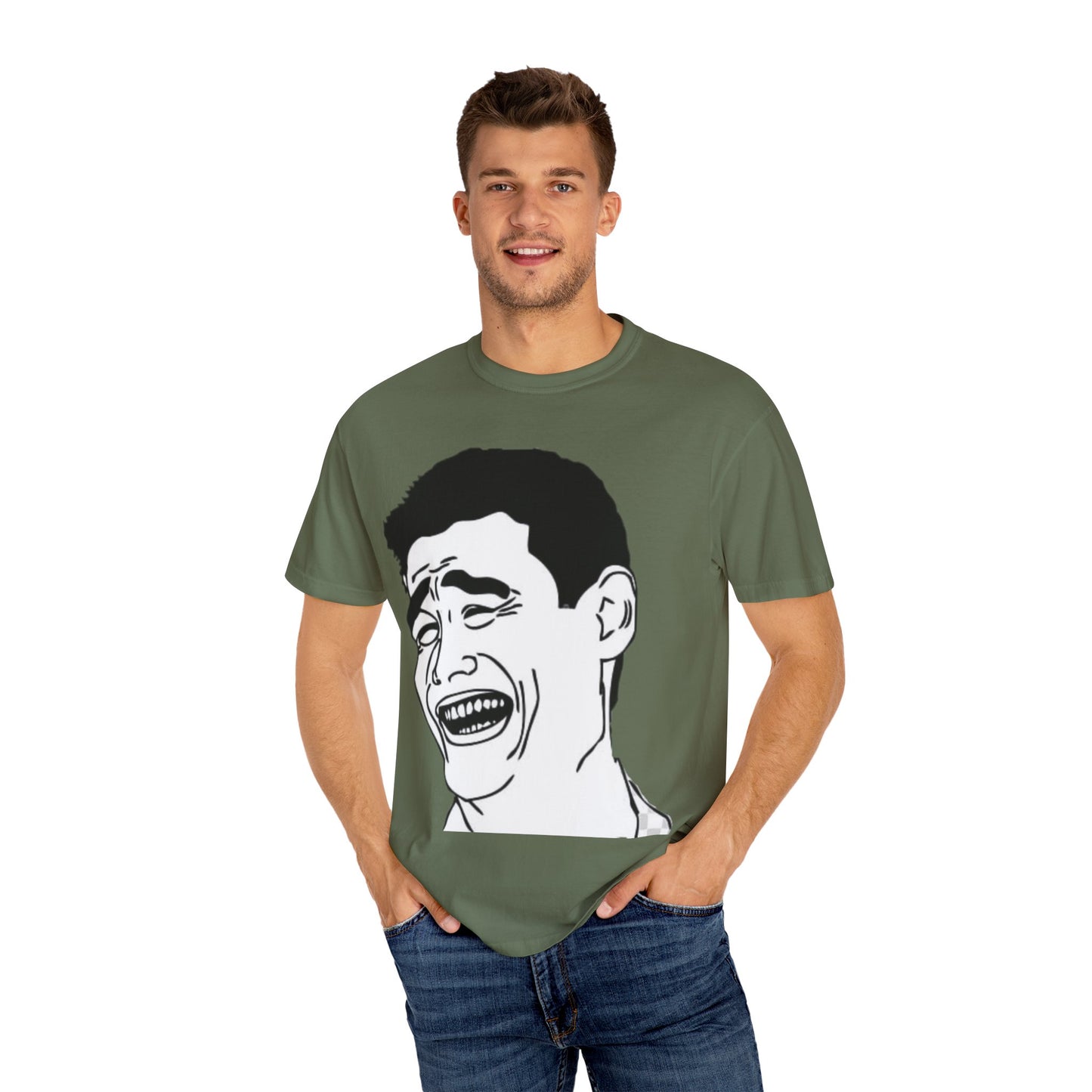 Laughing Man Meme T-Shirt – Funny Unisex Internet Graphic Tee for Meme Lovers & Trendy Streetwear Fans