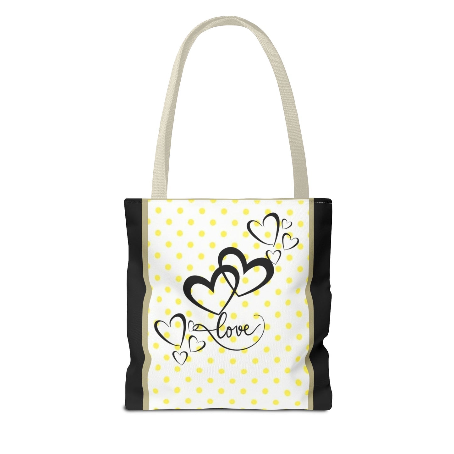 Love Polka Dot Tote Bag - Perfect for Gifts, Shopping, Beach Days, Eco-Friendly Style, Love Expressions