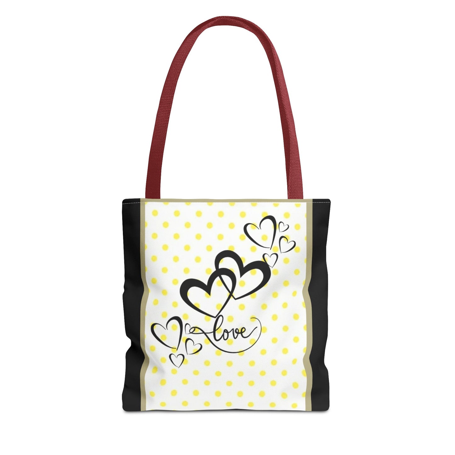 Love Polka Dot Tote Bag - Perfect for Gifts, Shopping, Beach Days, Eco-Friendly Style, Love Expressions