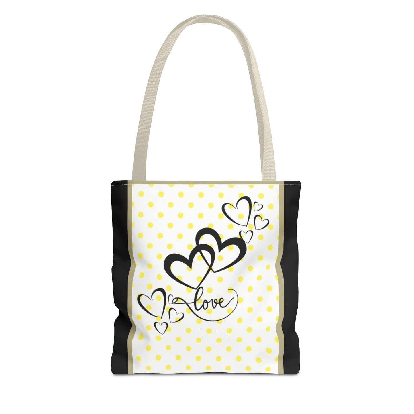 Love Polka Dot Tote Bag - Perfect for Gifts, Shopping, Beach Days, Eco-Friendly Style, Love Expressions