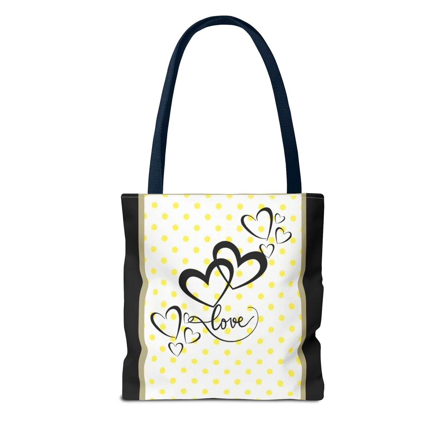 Love Polka Dot Tote Bag - Perfect for Gifts, Shopping, Beach Days, Eco-Friendly Style, Love Expressions