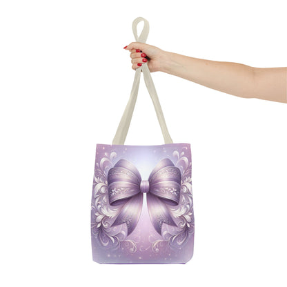 Purple Bow Tote Bag