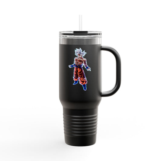 Goku Ultra Instinct Travel Mug – Anime Coffee Thermos | Saiyan MUI Stainless Steel Mug for Dragon Ball Fans