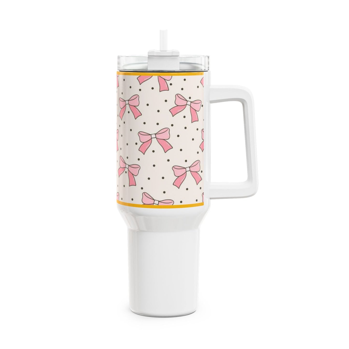 Trending Pink Bow Tumbler – Cute Aesthetic Cup for Iced Coffee, Tea & More | Perfect Gift for Girls