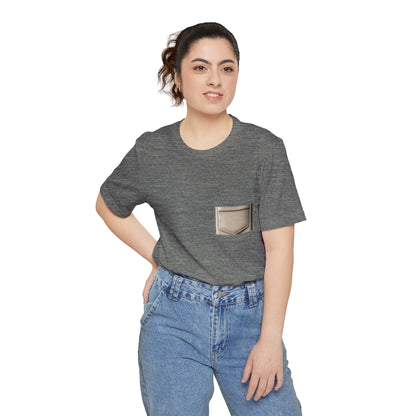 Casual Pocket T-Shirt for Everyday Wear, Unisex Summer Tee, Stylish Gift for Him/Her, Perfect for Festivals & Vacations, Minimalist Design