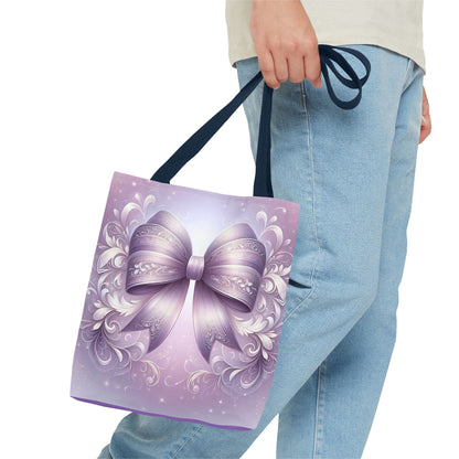 Purple Bow Tote Bag