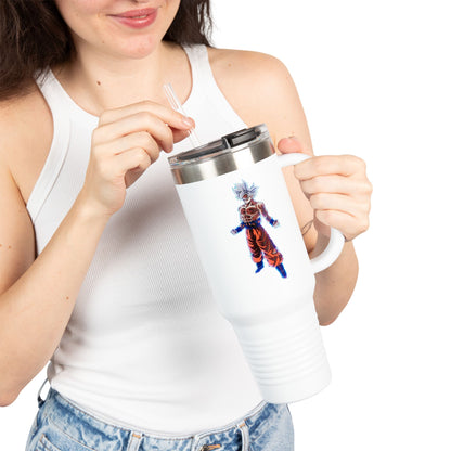 Goku Ultra Instinct Travel Mug – Anime Coffee Thermos | Saiyan MUI Stainless Steel Mug for Dragon Ball Fans