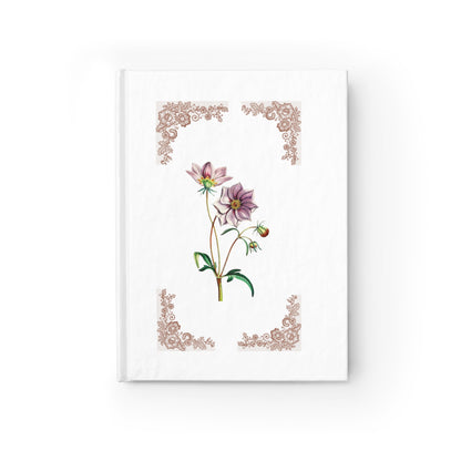 Journal - Simple Flower Design White Book Cover