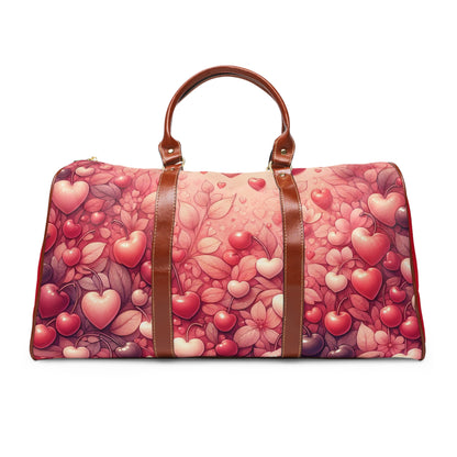 Travel Bag - Red Heart and Cherry Design