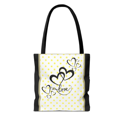 Love Polka Dot Tote Bag - Perfect for Gifts, Shopping, Beach Days, Eco-Friendly Style, Love Expressions