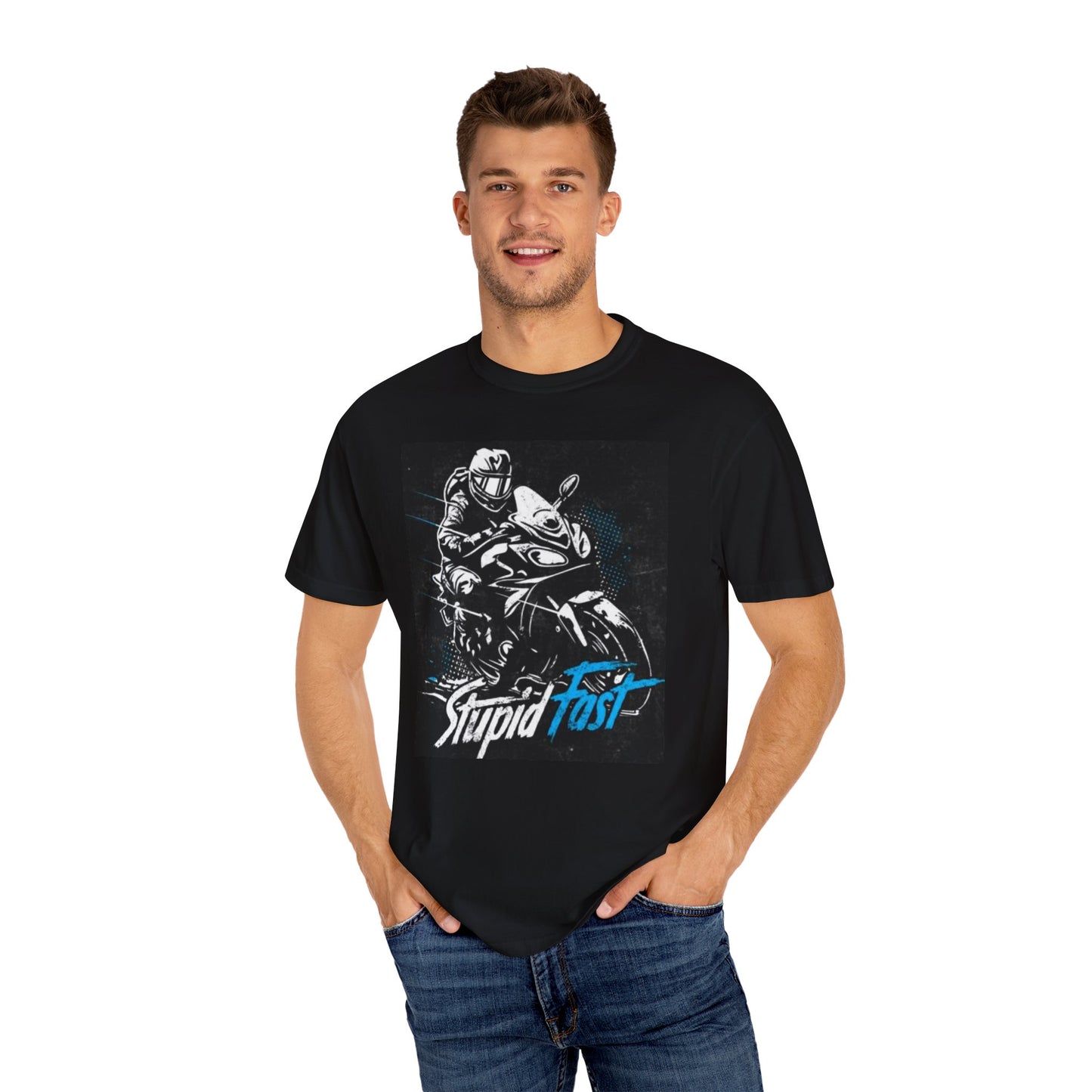 Stupid Fast Motorcycle T-Shirt, Unisex Tee for Bike Lovers, Perfect Gift for Riders, Casual Wear, Motorcycle Racing Apparel
