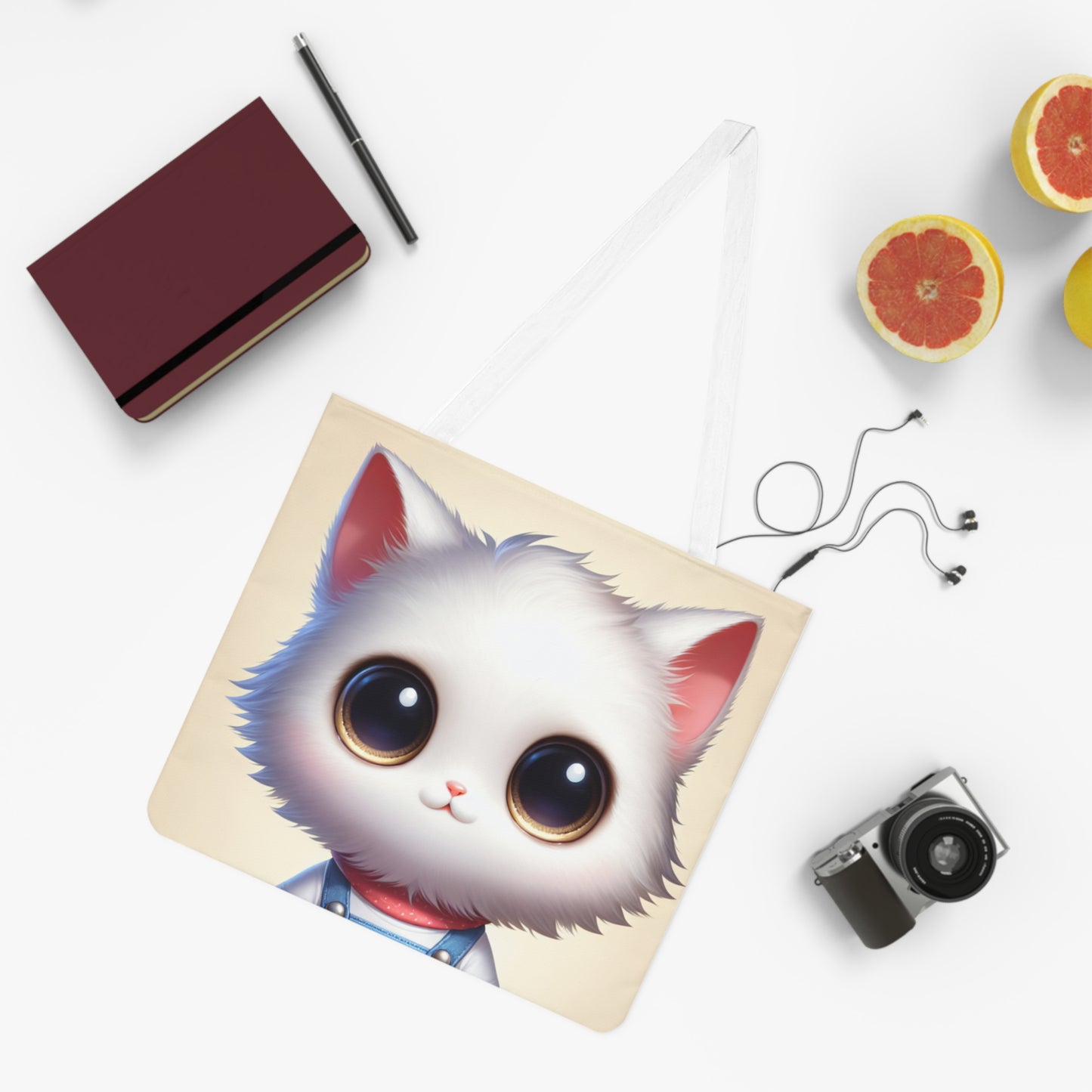Cat Tote Bag - Cute Cat Design