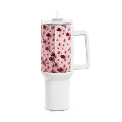 Heart Tumbler, 40oz - Cherry Red Design