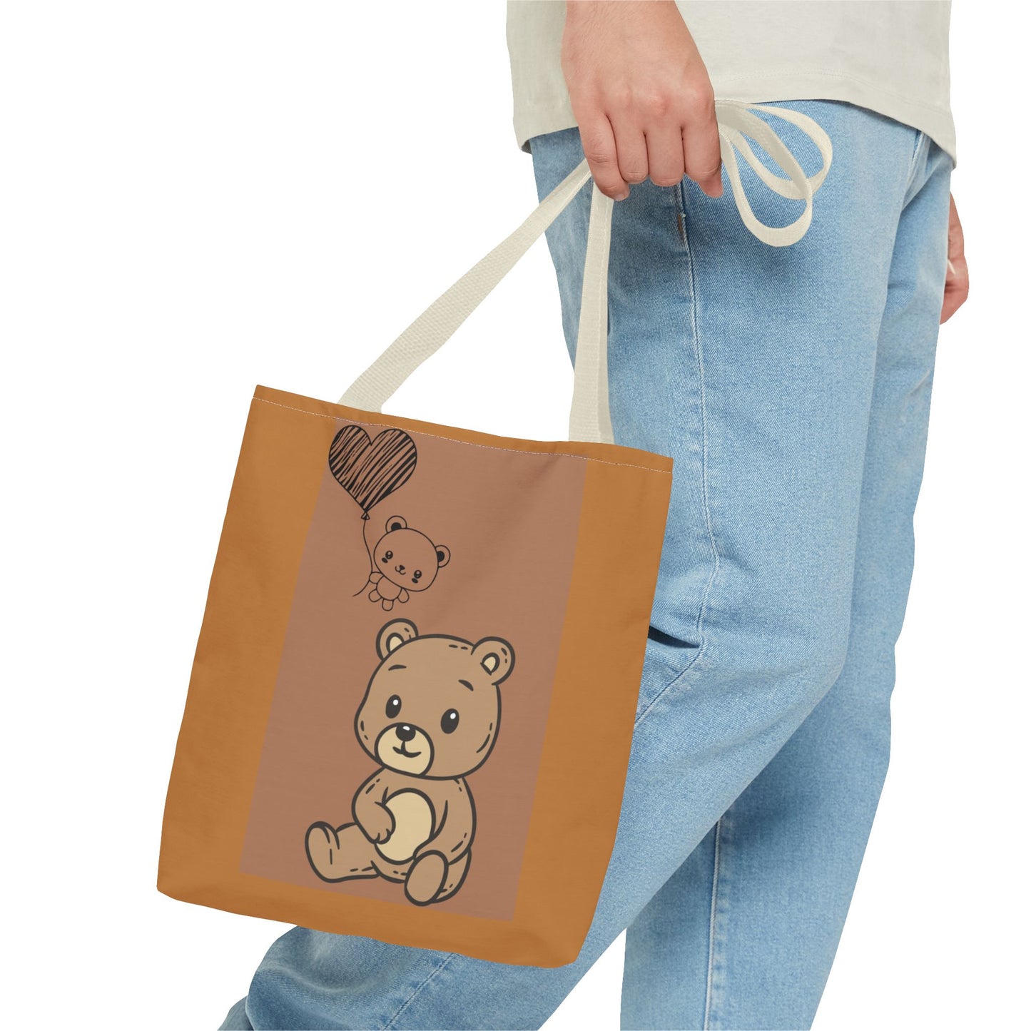 Cute Bear Tote Bag, Adorable Animal Shopper, Birthday Gift, Eco-Friendly Tote, Fun Festival Bag, Casual Everyday Use