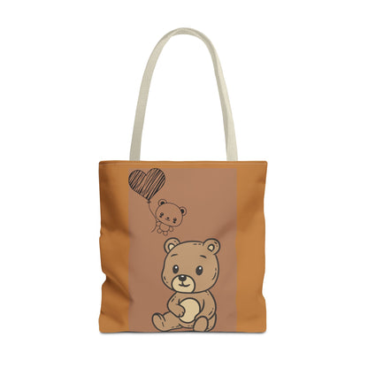 Cute Bear Tote Bag, Adorable Animal Shopper, Birthday Gift, Eco-Friendly Tote, Fun Festival Bag, Casual Everyday Use