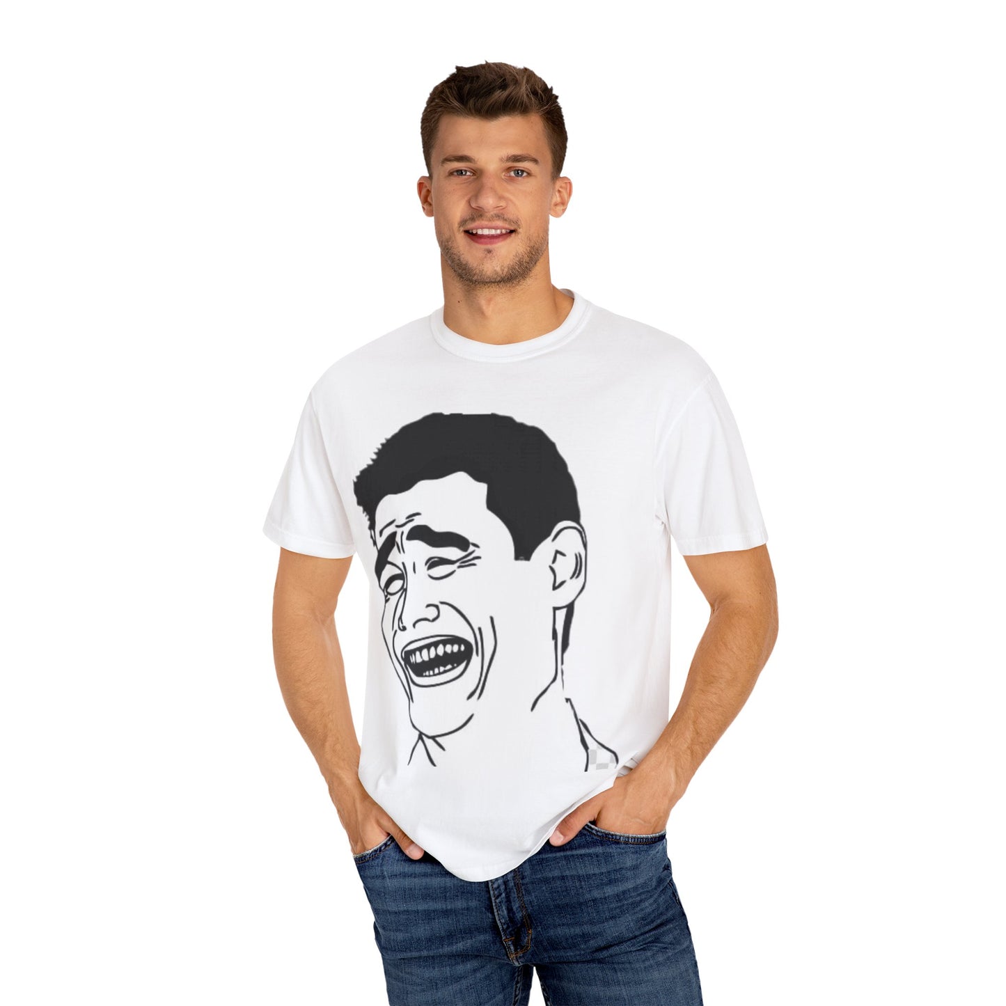 Laughing Man Meme T-Shirt – Funny Unisex Internet Graphic Tee for Meme Lovers & Trendy Streetwear Fans