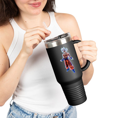 Goku Ultra Instinct Travel Mug – Anime Coffee Thermos | Saiyan MUI Stainless Steel Mug for Dragon Ball Fans