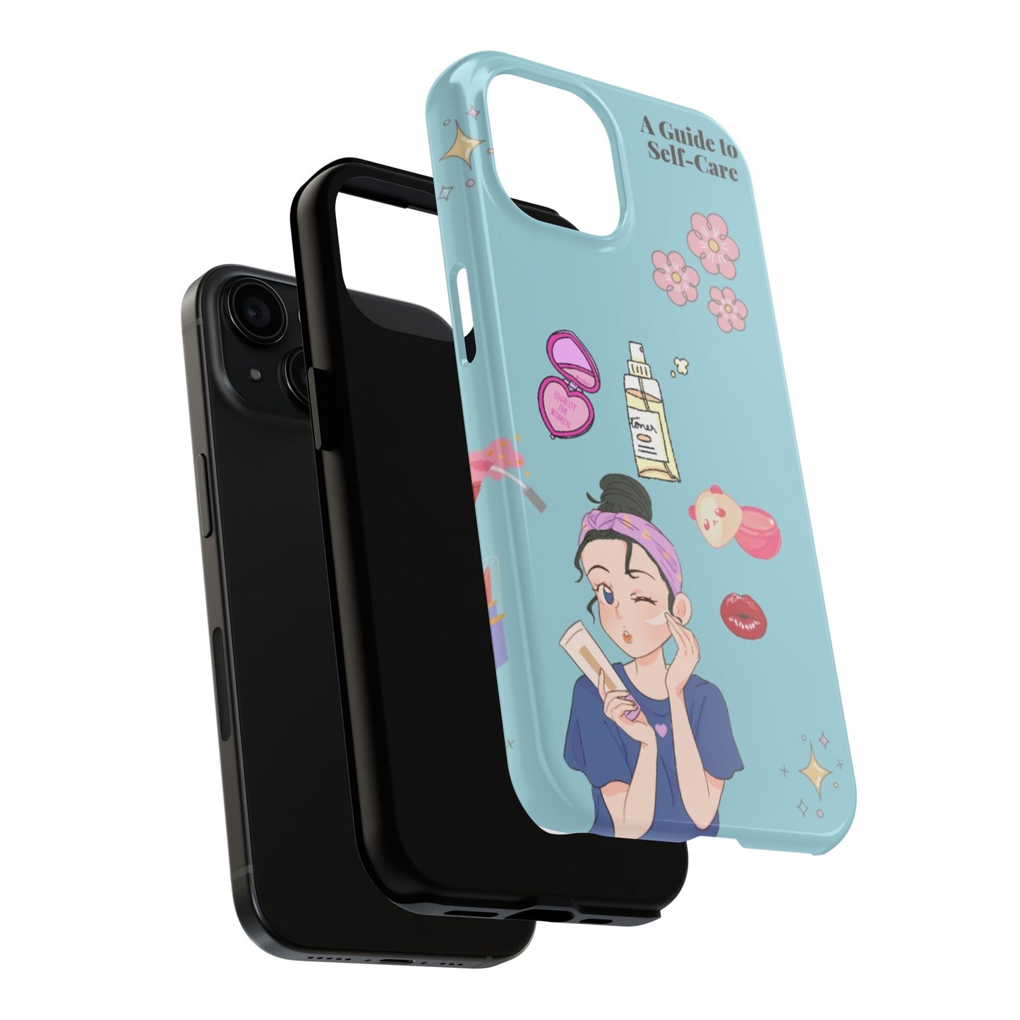 Self Care Phone Case – Inspirational Quote Aesthetic Case for iPhone & Android | Mental Health, Wellness, Positive Vibes