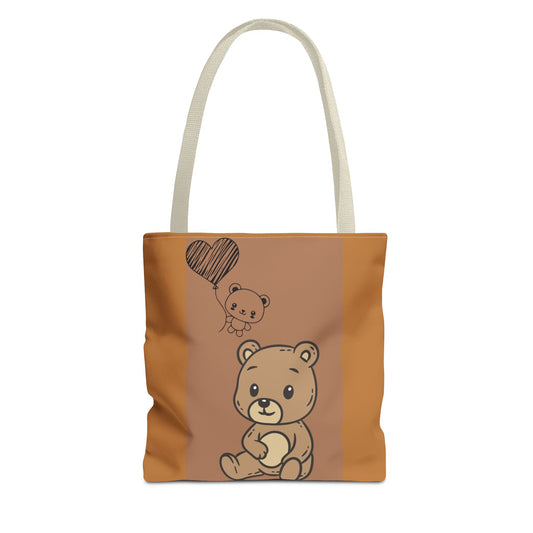 Cute Bear Tote Bag, Adorable Animal Shopper, Birthday Gift, Eco-Friendly Tote, Fun Festival Bag, Casual Everyday Use