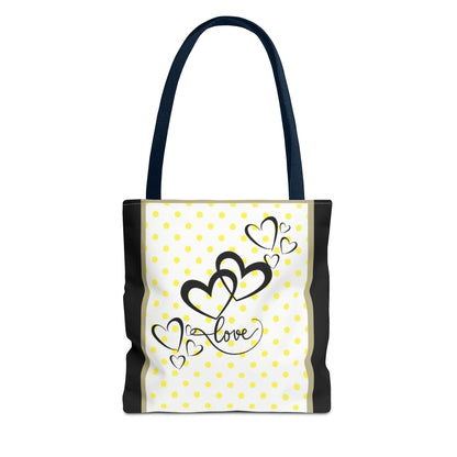 Love Polka Dot Tote Bag - Perfect for Gifts, Shopping, Beach Days, Eco-Friendly Style, Love Expressions