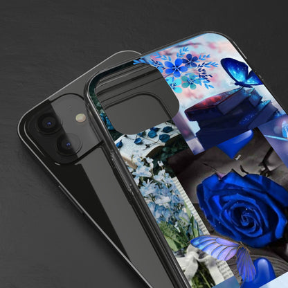 Phone Case - Beautiful Blue Butterfly and Flower Design