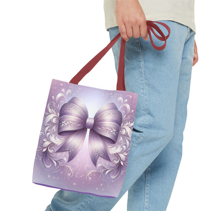 Purple Bow Tote Bag
