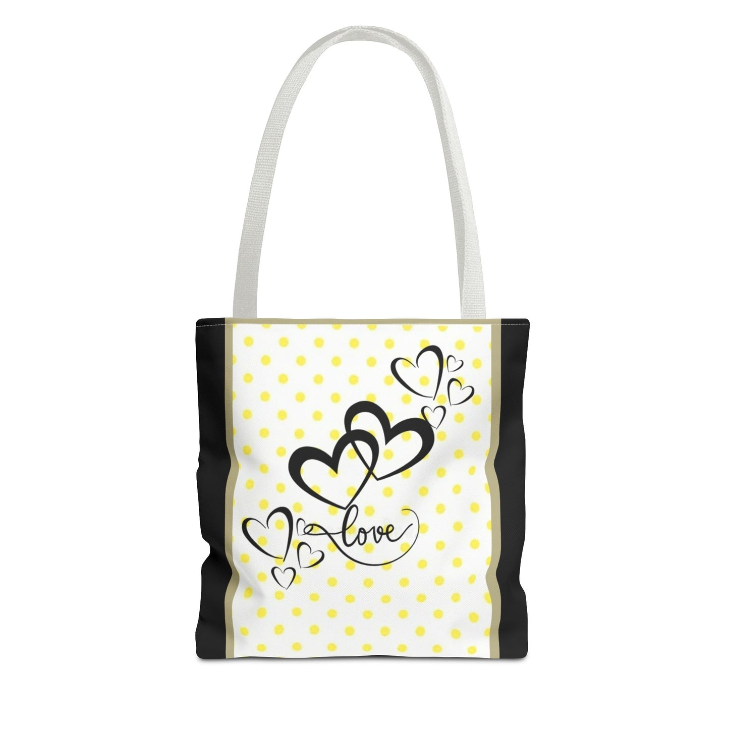 Love Polka Dot Tote Bag - Perfect for Gifts, Shopping, Beach Days, Eco-Friendly Style, Love Expressions