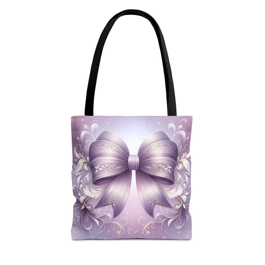 Purple Bow Tote Bag