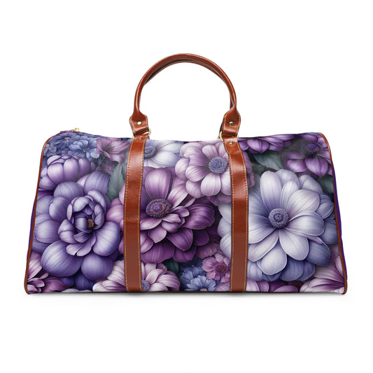 Floral Waterproof Travel Bag, Stylish Overnight Bag, Weekend Getaway Bag, Gym Duffel, Travel Accessories, Flower Pattern Bag