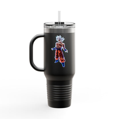 Goku Ultra Instinct Travel Mug – Anime Coffee Thermos | Saiyan MUI Stainless Steel Mug for Dragon Ball Fans