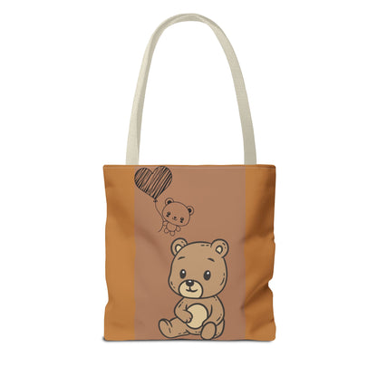 Cute Bear Tote Bag, Adorable Animal Shopper, Birthday Gift, Eco-Friendly Tote, Fun Festival Bag, Casual Everyday Use