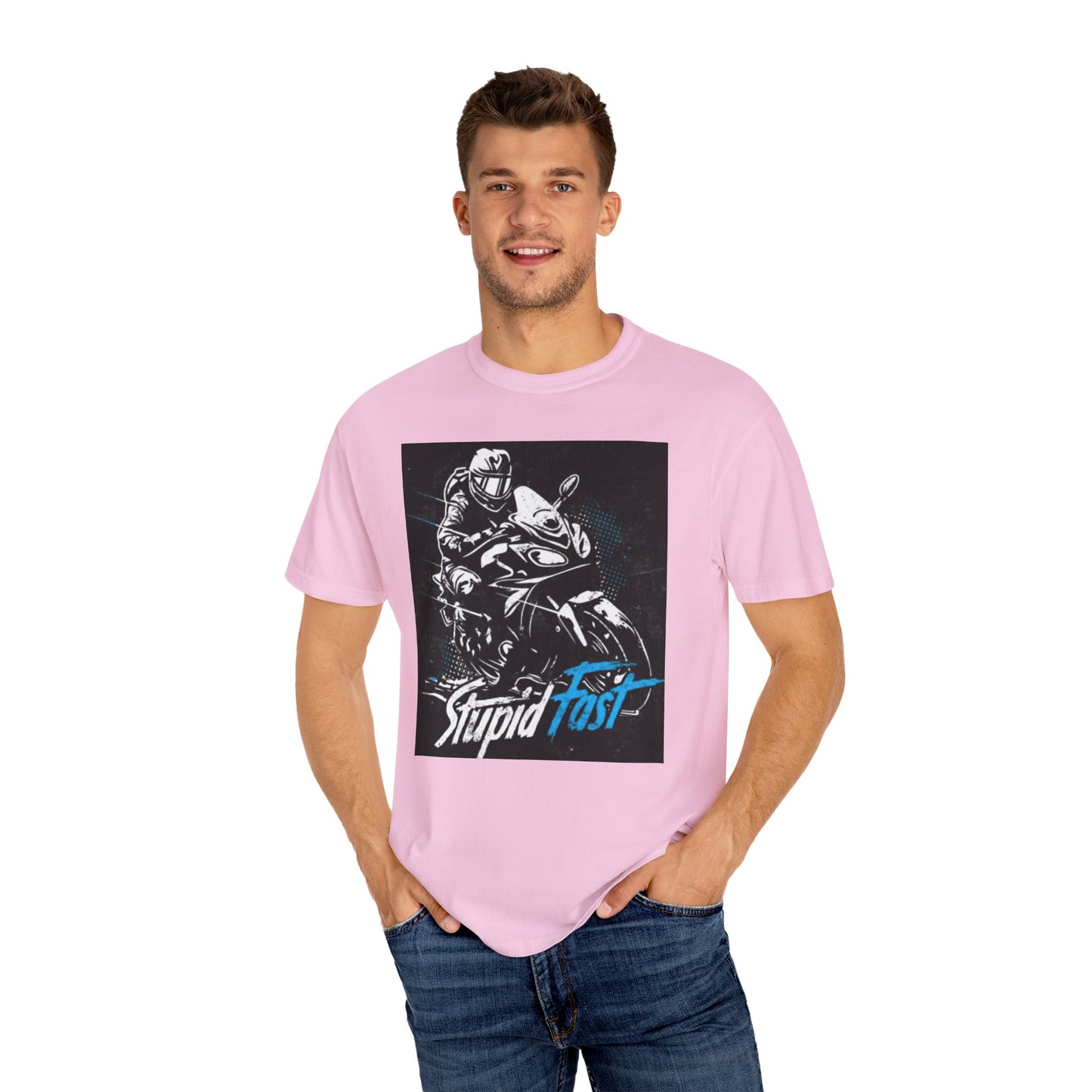 Stupid Fast Motorcycle T-Shirt, Unisex Tee for Bike Lovers, Perfect Gift for Riders, Casual Wear, Motorcycle Racing Apparel