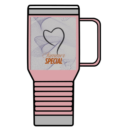 Travel Mug Summer Elegant Tumbler 20oz with Double-Wall Insulation - Stainless Steel Construction - Leak-Proof Lid - Powder Coated Finish