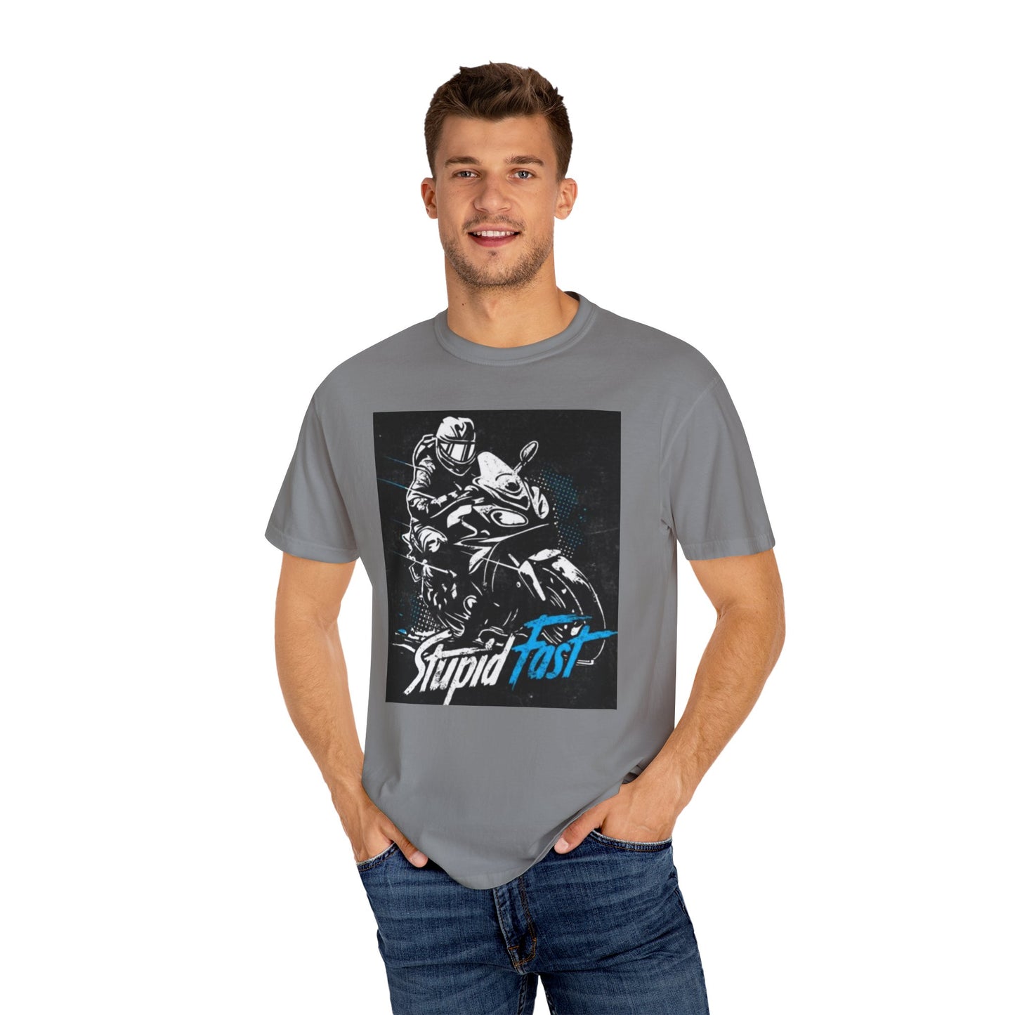 Stupid Fast Motorcycle T-Shirt, Unisex Tee for Bike Lovers, Perfect Gift for Riders, Casual Wear, Motorcycle Racing Apparel