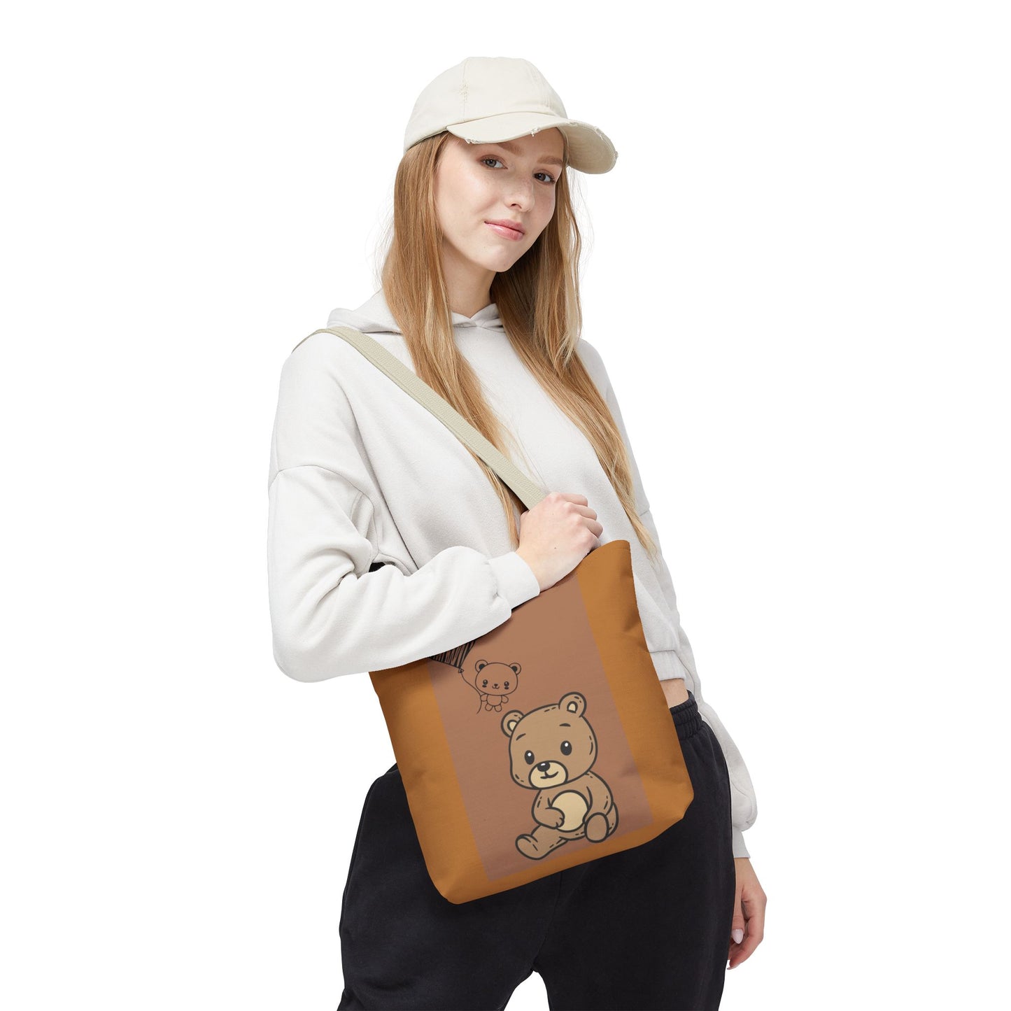 Cute Bear Tote Bag, Adorable Animal Shopper, Birthday Gift, Eco-Friendly Tote, Fun Festival Bag, Casual Everyday Use
