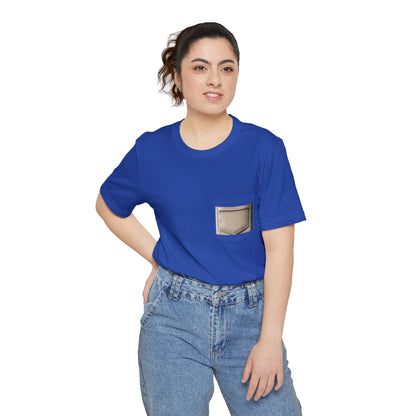Casual Pocket T-Shirt for Everyday Wear, Unisex Summer Tee, Stylish Gift for Him/Her, Perfect for Festivals & Vacations, Minimalist Design