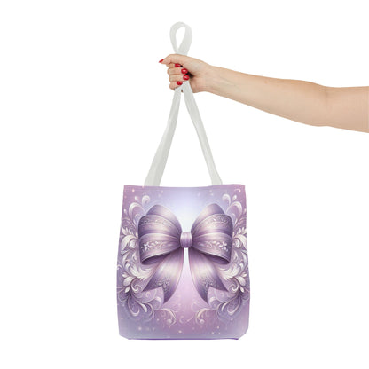 Purple Bow Tote Bag