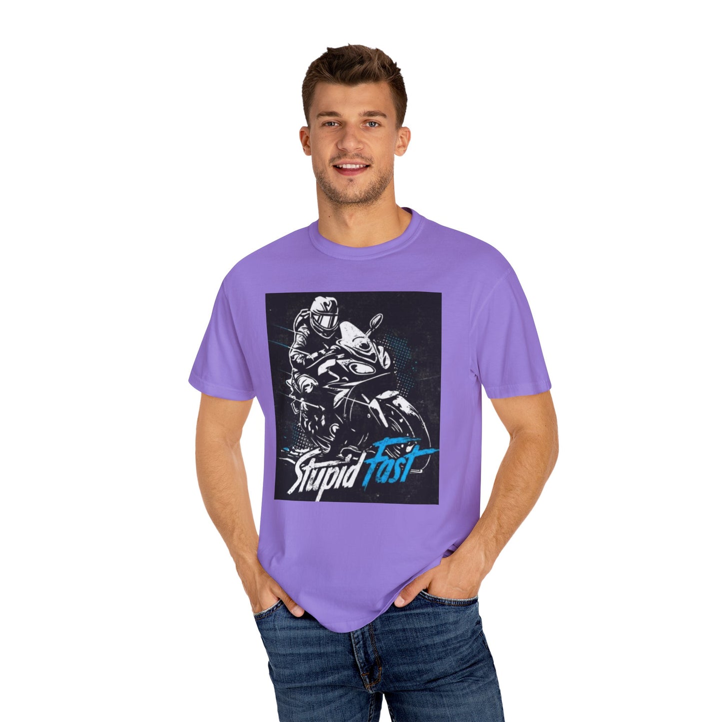 Stupid Fast Motorcycle T-Shirt, Unisex Tee for Bike Lovers, Perfect Gift for Riders, Casual Wear, Motorcycle Racing Apparel