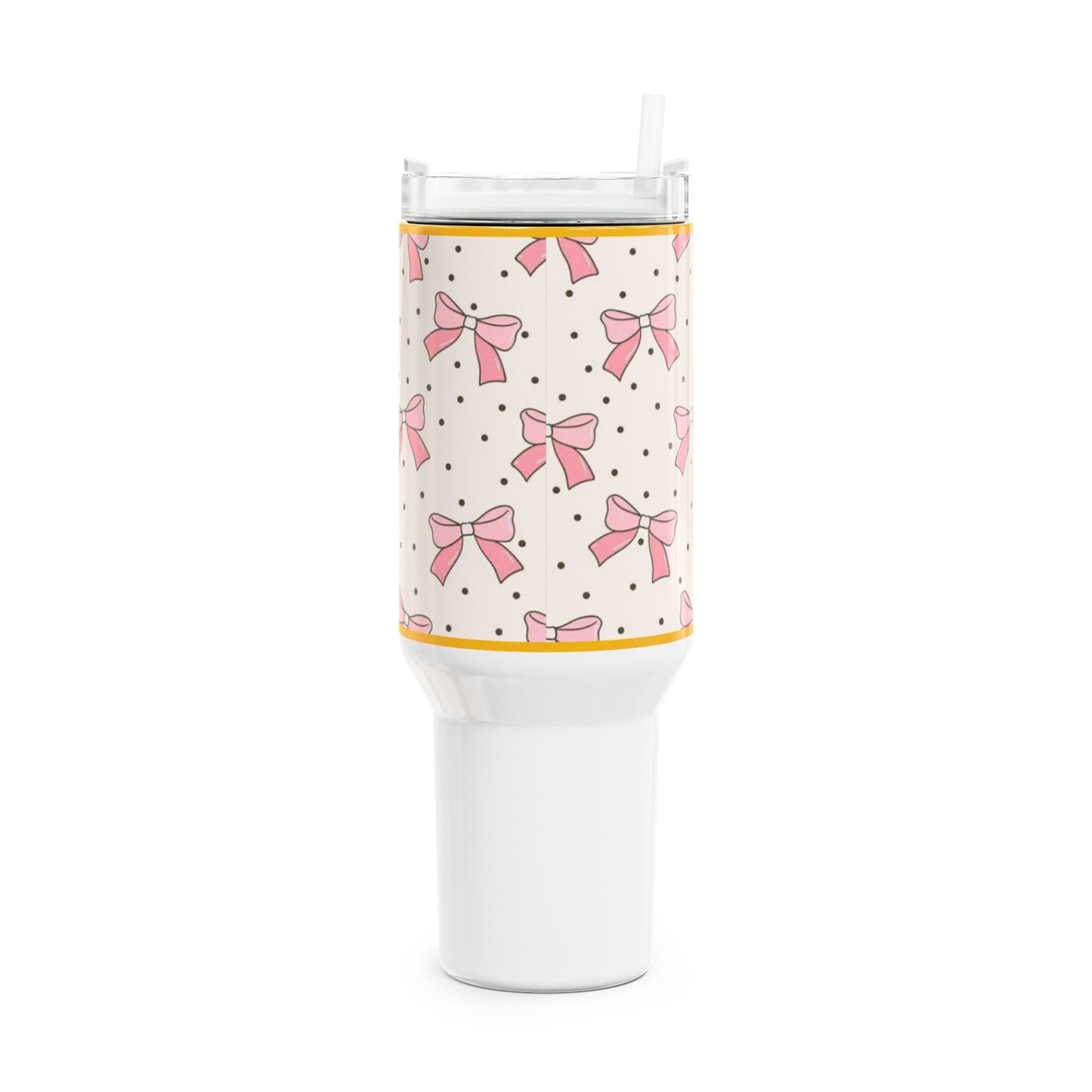 Trending Pink Bow Tumbler – Cute Aesthetic Cup for Iced Coffee, Tea & More | Perfect Gift for Girls