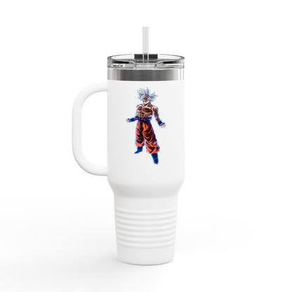 Goku Ultra Instinct Travel Mug – Anime Coffee Thermos | Saiyan MUI Stainless Steel Mug for Dragon Ball Fans