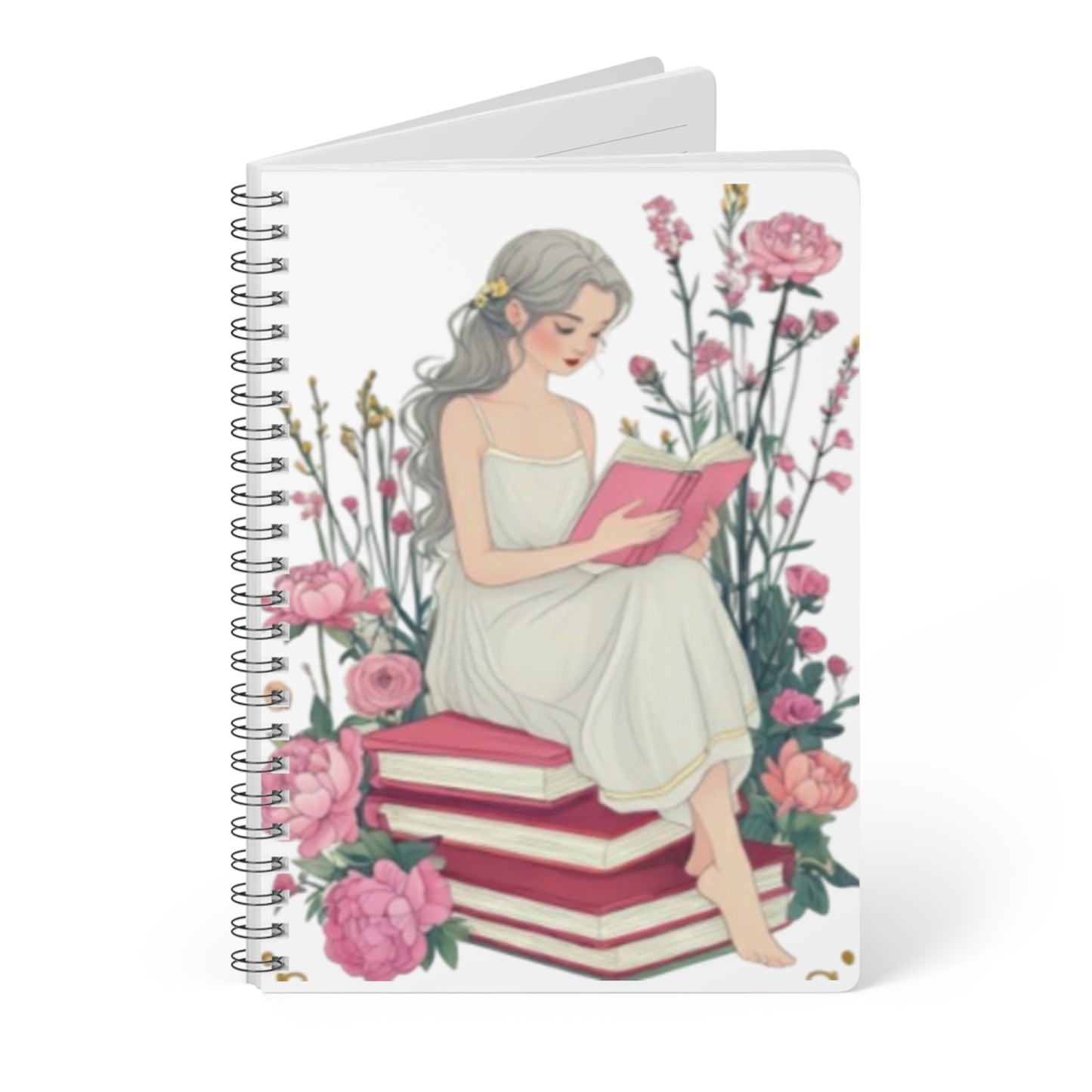 Notebook - Fairy Tale Book Cover, A5 Wirobound Softcover