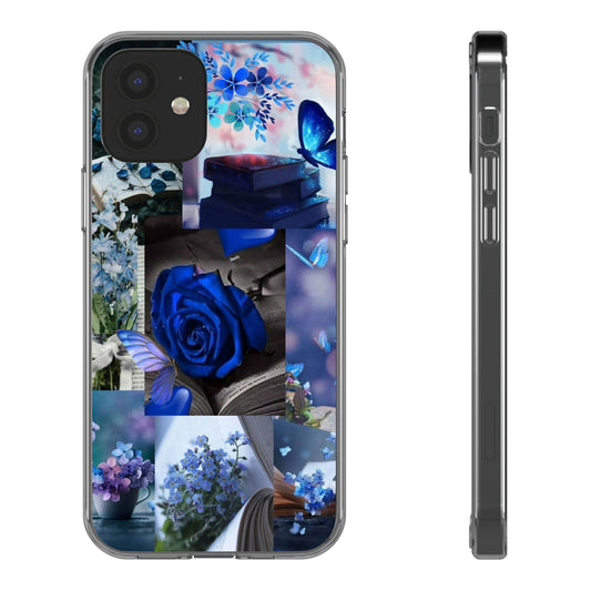 Phone Case - Beautiful Blue Butterfly and Flower Design