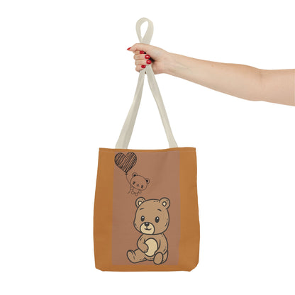 Cute Bear Tote Bag, Adorable Animal Shopper, Birthday Gift, Eco-Friendly Tote, Fun Festival Bag, Casual Everyday Use