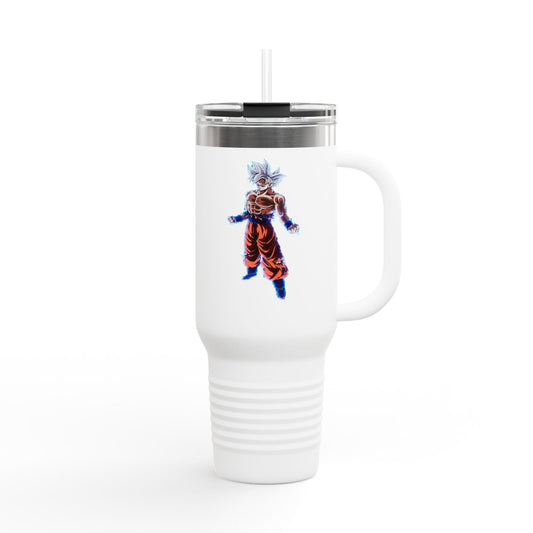 Goku Ultra Instinct Travel Mug – Anime Coffee Thermos | Saiyan MUI Stainless Steel Mug for Dragon Ball Fans