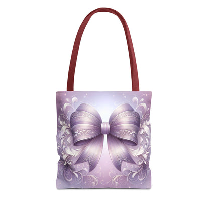Purple Bow Tote Bag