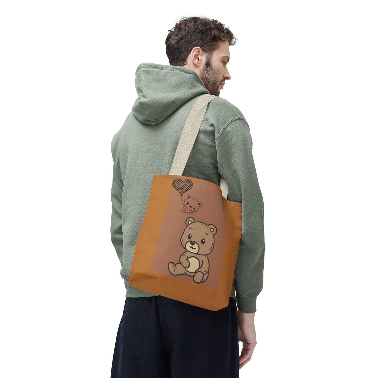 Cute Bear Tote Bag, Adorable Animal Shopper, Birthday Gift, Eco-Friendly Tote, Fun Festival Bag, Casual Everyday Use